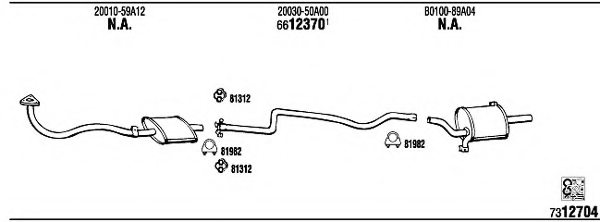 FONOS NI80402 Exhaust System